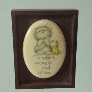 Little Gallery by Hallmark Walnut Frame "Friendship...A Special Kind of Love"